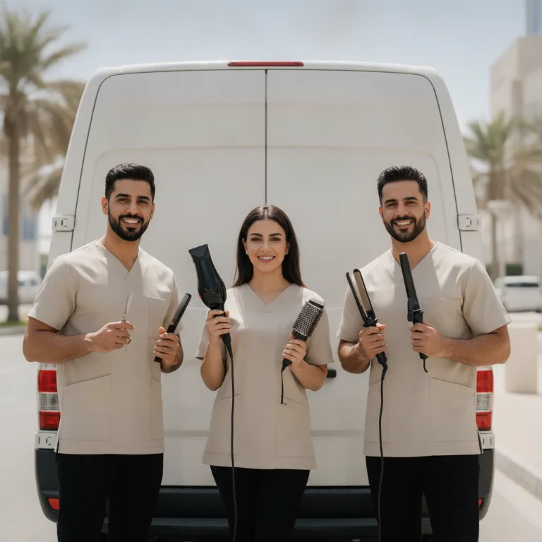 صالون شعر فاخر فريق في عجمان